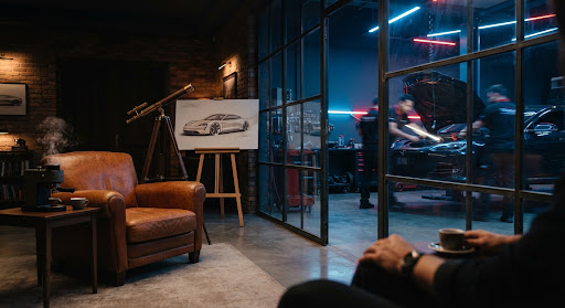 Customer waiting area